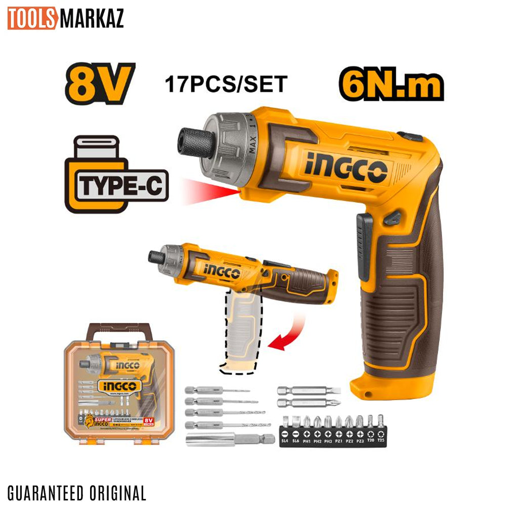 Ingco Cordless Screwdriver CSDLI08025