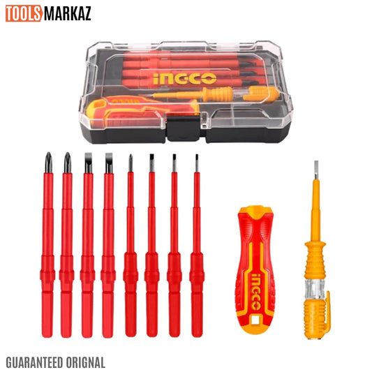 Ingco 10 Pcs Interchangeable Insulated Screwdriver Set HKISD1008