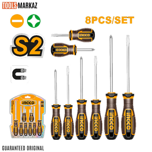 Ingco 8 Pcs Screwdriver Set HKSDS0828