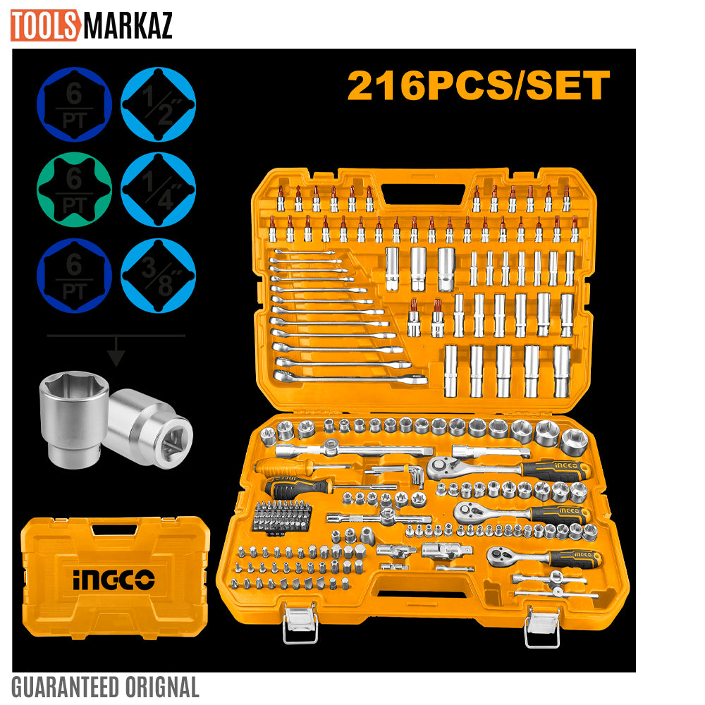 Ingco 216 Pcs combination tools set HKTHP22161