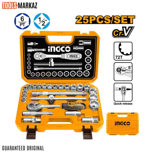 Ingco 25Pcs 1/2" socket set HKTS12251