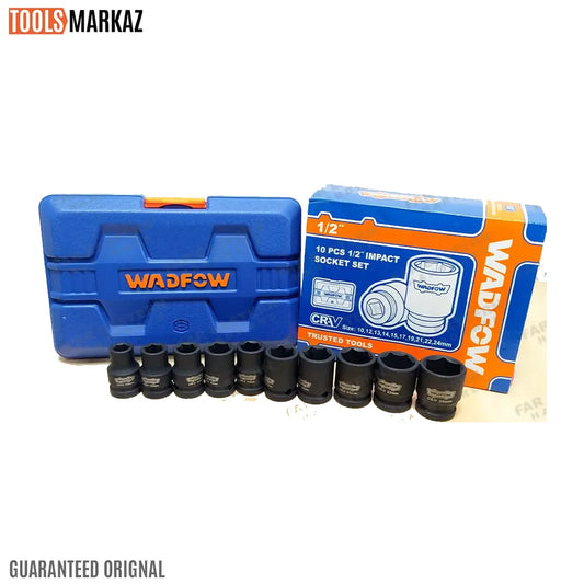 Wadfow 10 Pcs 1/2" Impact Socket Set WMS1D01